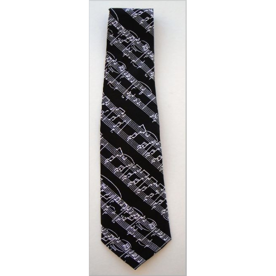 131Tie - Black Multi Music Notes