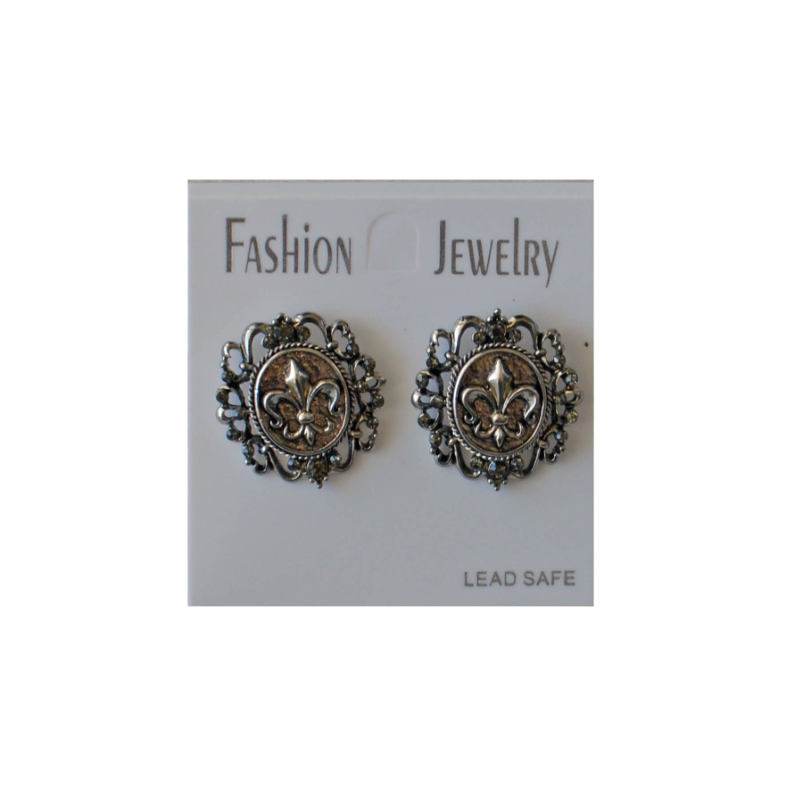 Silver Fleur de Lis Earrings