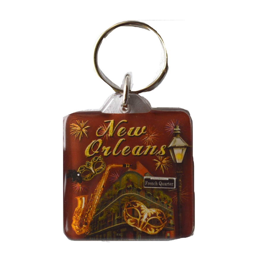 Fireworks Lucite Keyring