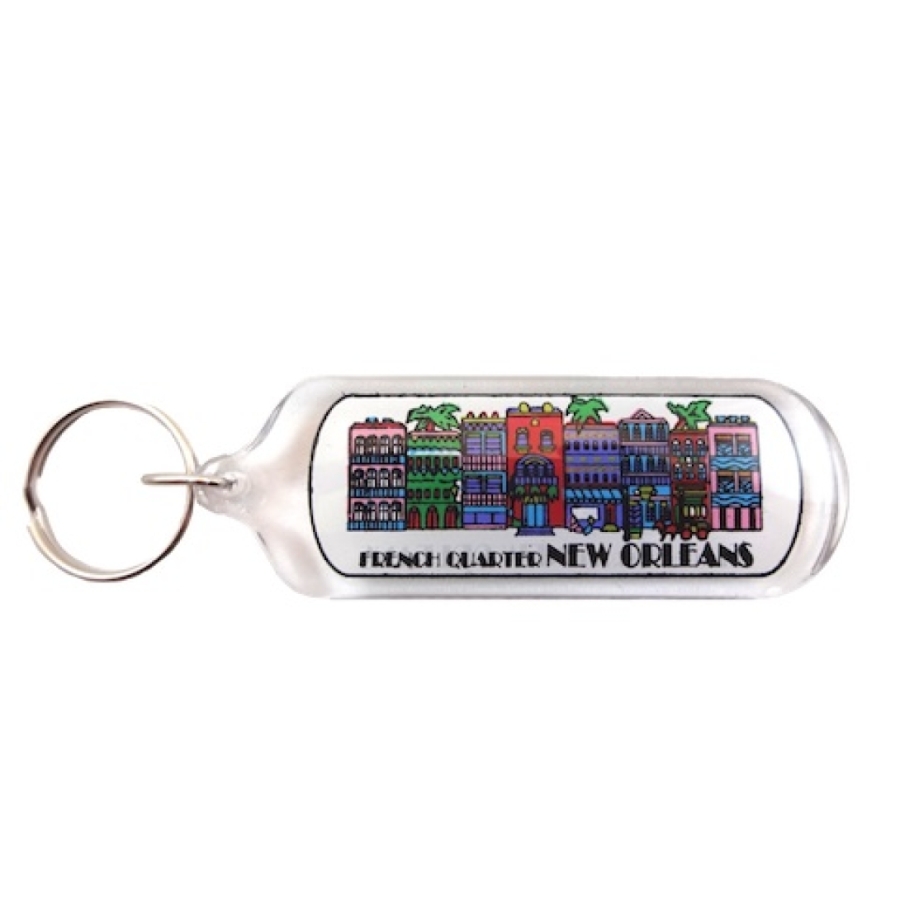 Buildings Lucite Keychain