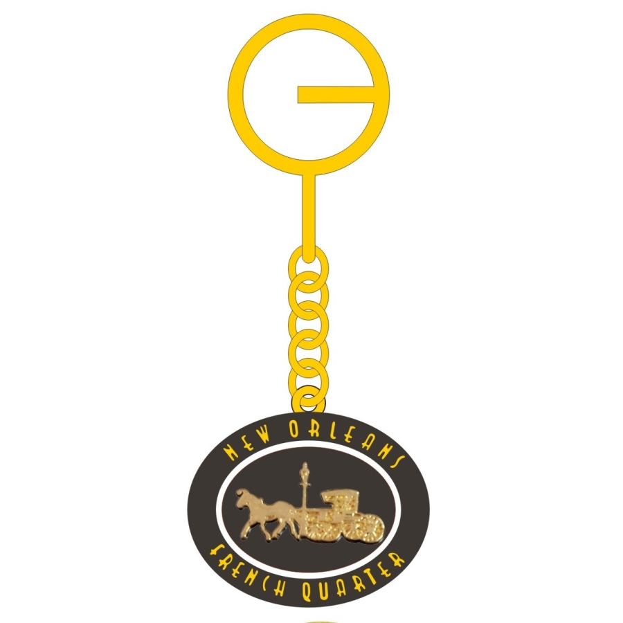 Horse & Buggy Spinner Keyring