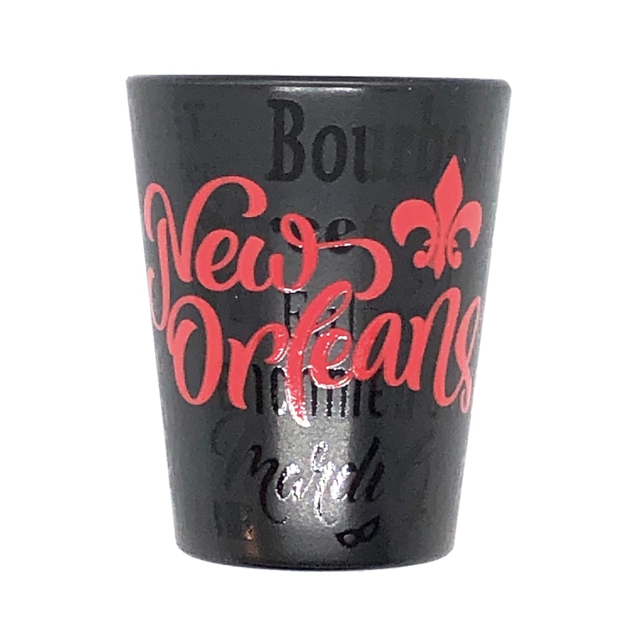 Red on Black Shotglass