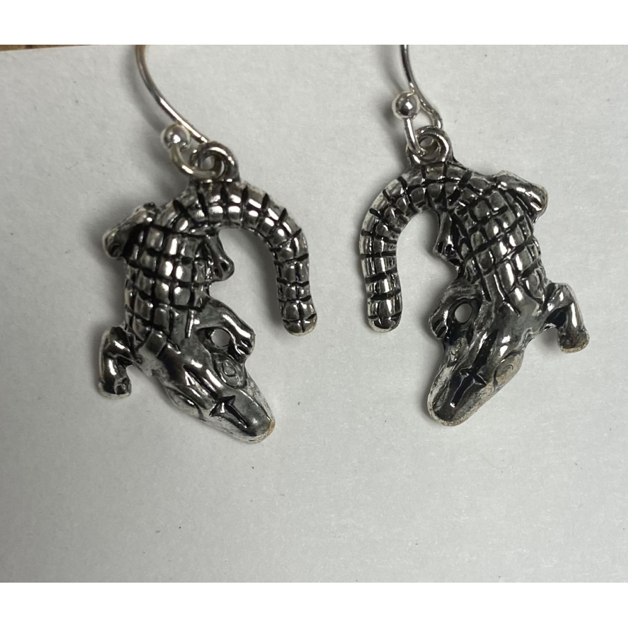 EFASA - All Silver Alligator FH Earrings