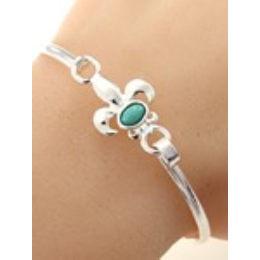 Silver FDL Turquoise Stone Bracelet