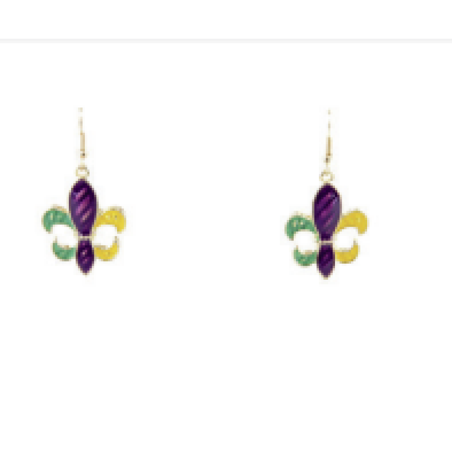 EFPGG - Purple Green and Gold FDL Earring