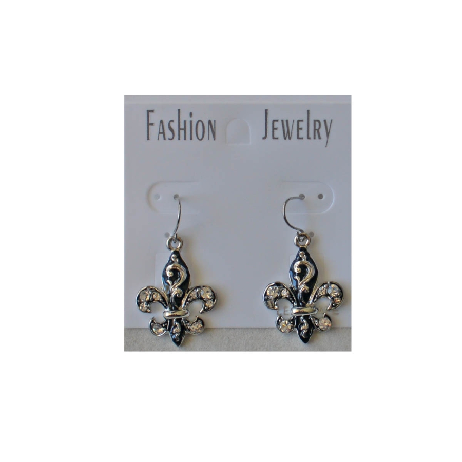 EFHSBS - FDL Black Stones Silver Earring