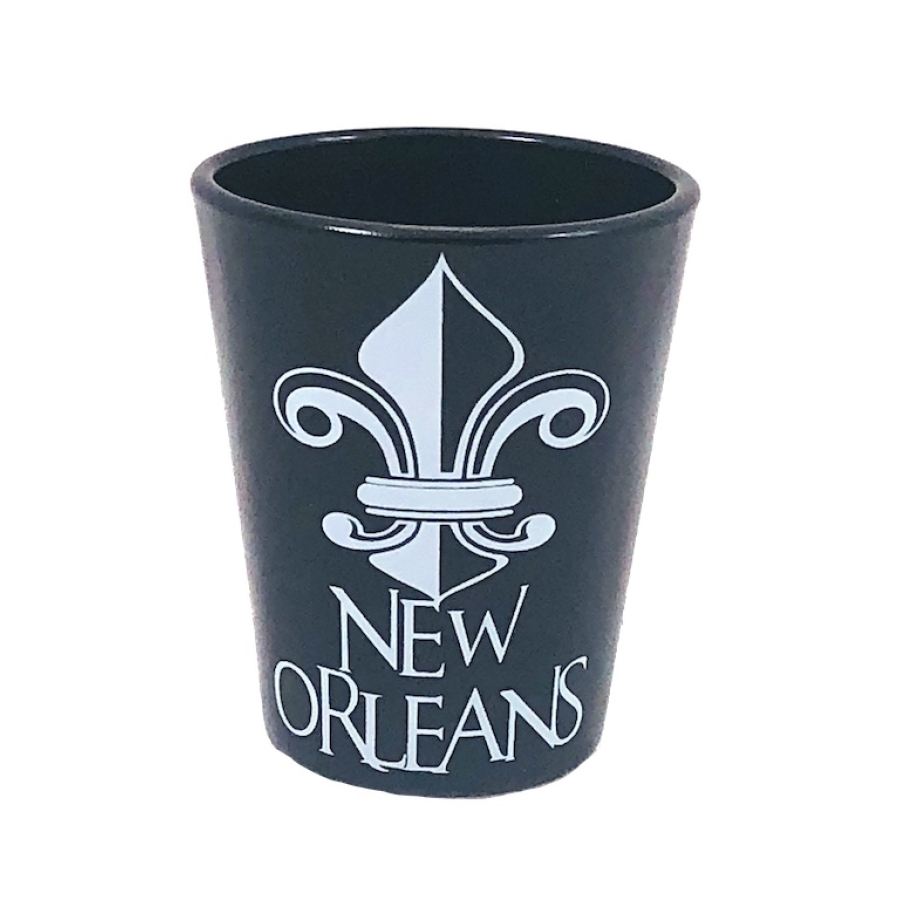 Fleur de Lis White & Black Shot