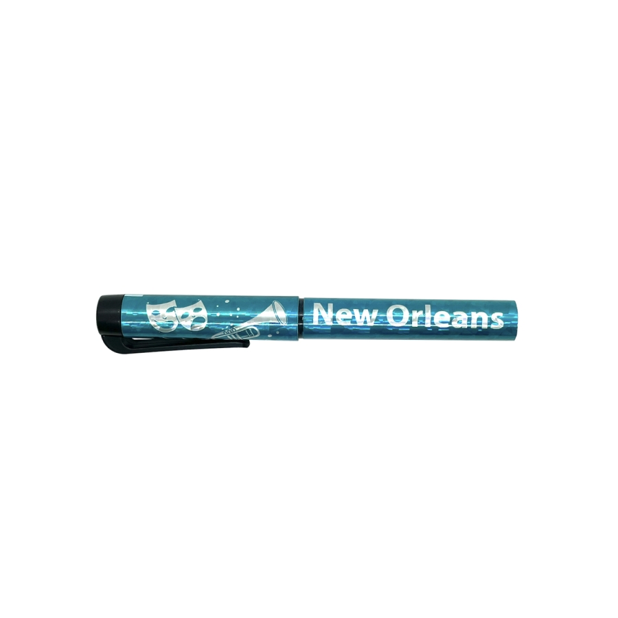 Teal New Orleans Hologram Pen