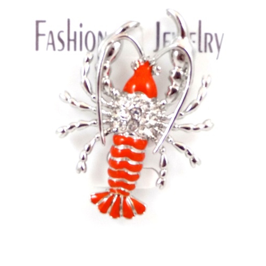 BCS - Crawfish Silver Brooch