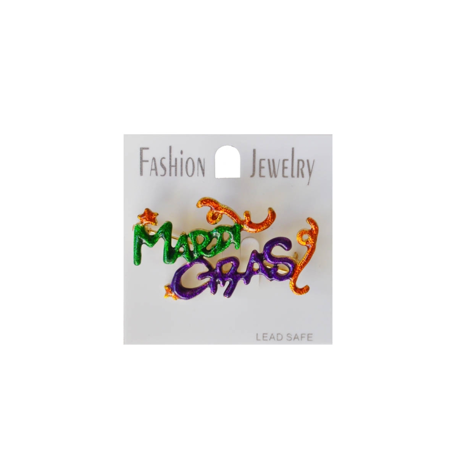 BRMGG - Mardi Gras Brooch Gold