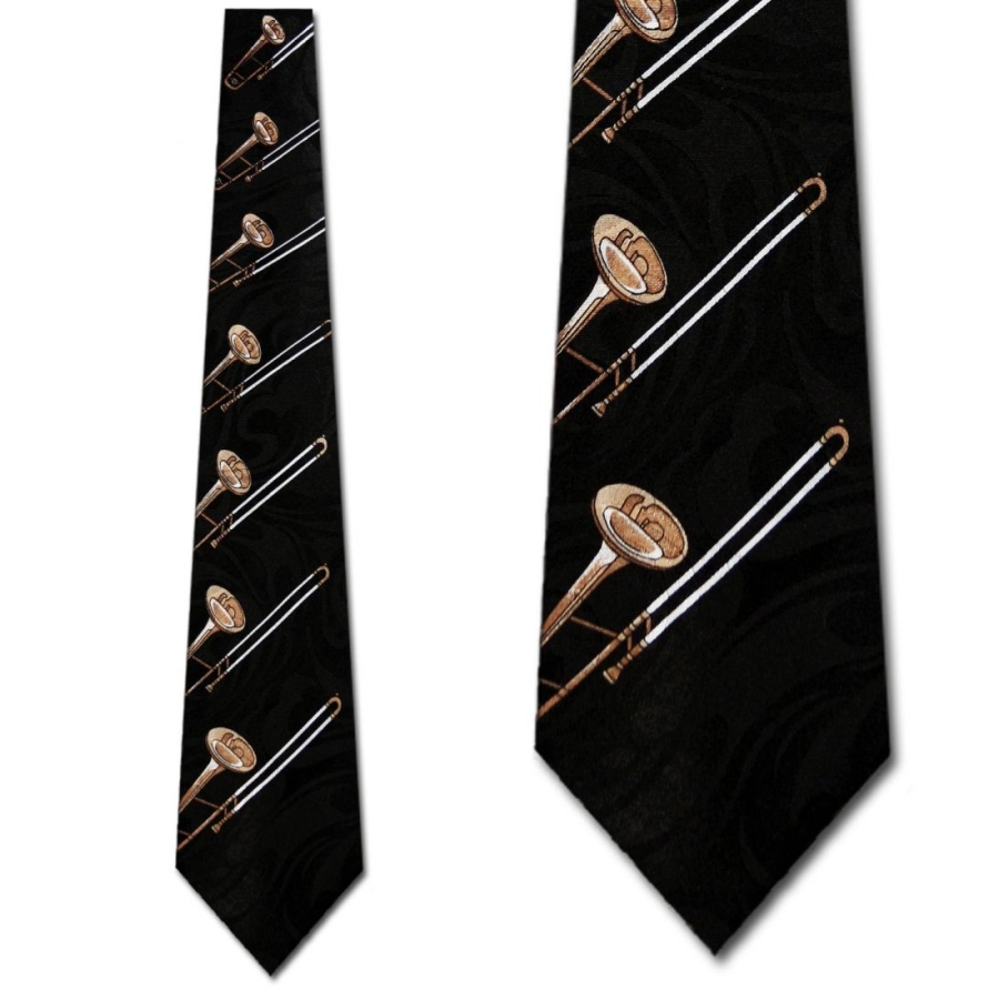 294tie - Black Tie with Trombones