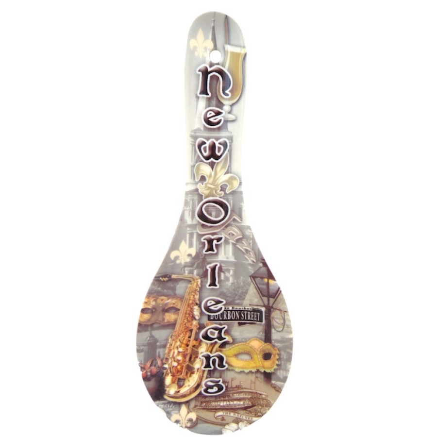 New Orleans Molded Brown Spoonrest