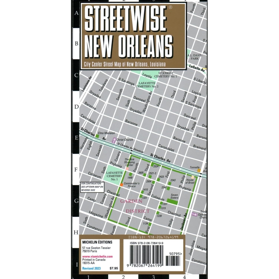 Streetwise New Orleans Map - Laminated City Center Street Map