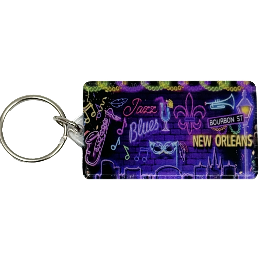 Neon Lucite Keychain