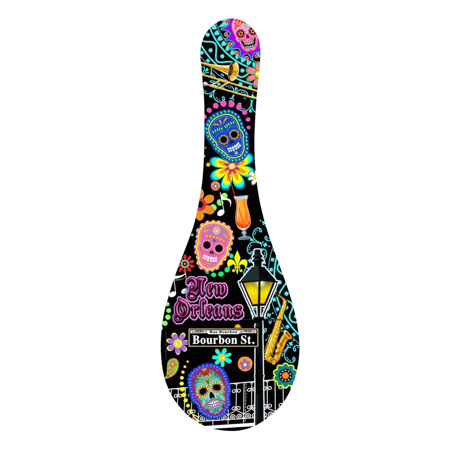 Sugar Skull Ceramic Spoonrest