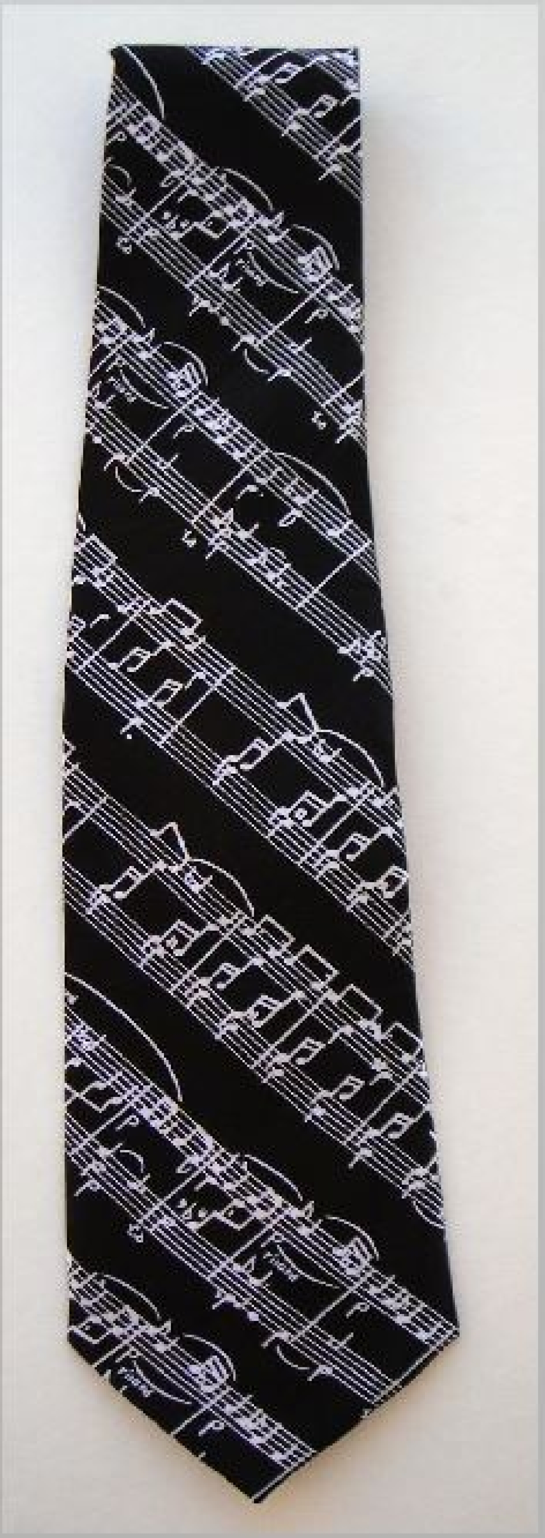 131Tie - Black Multi Music Notes