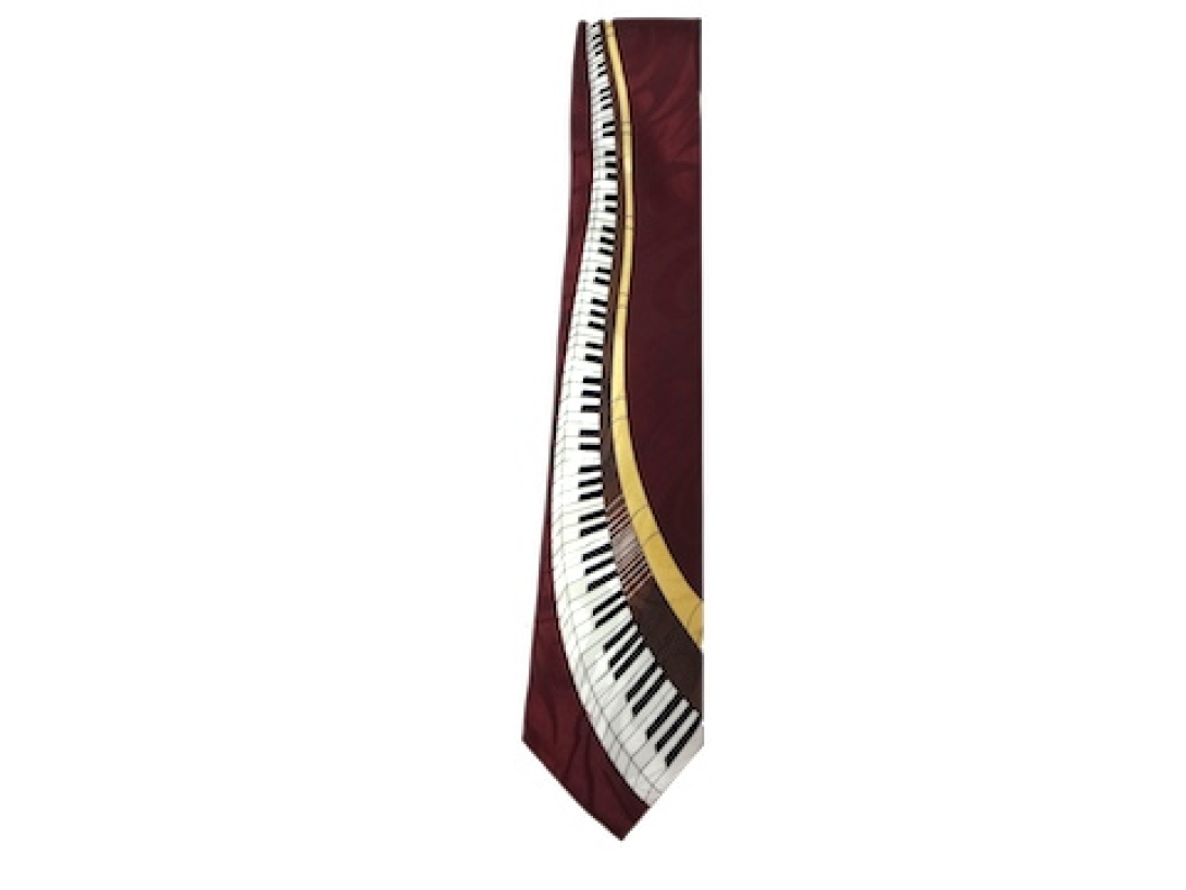 292tie - Winding Piano Maroon