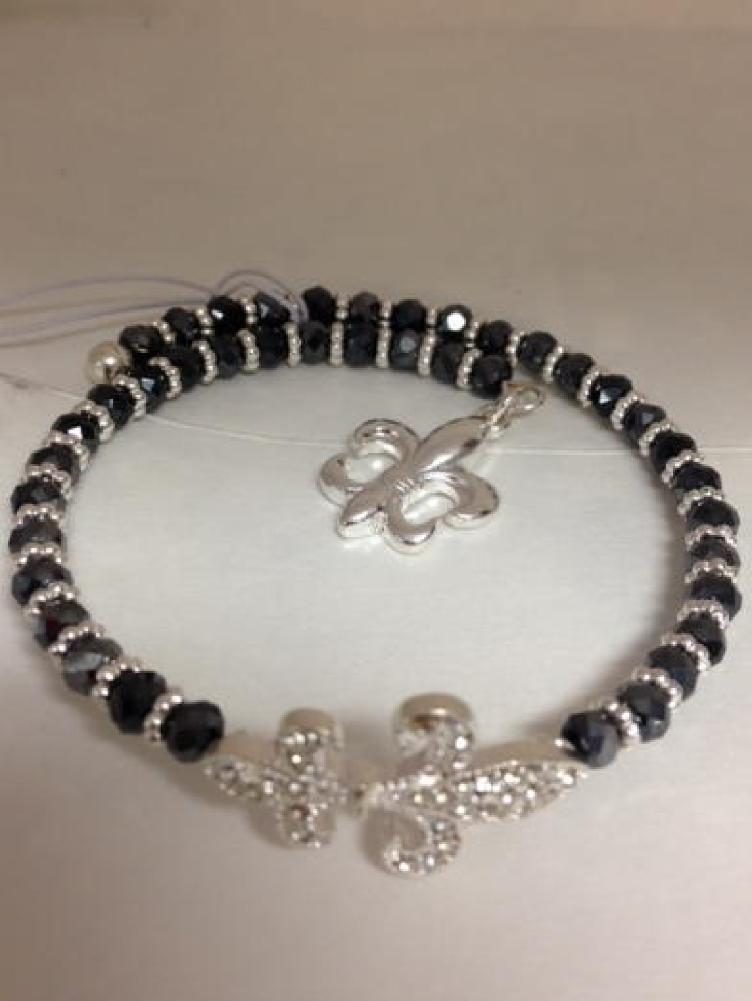 Black and Silver FDL Open Charm Bracelet