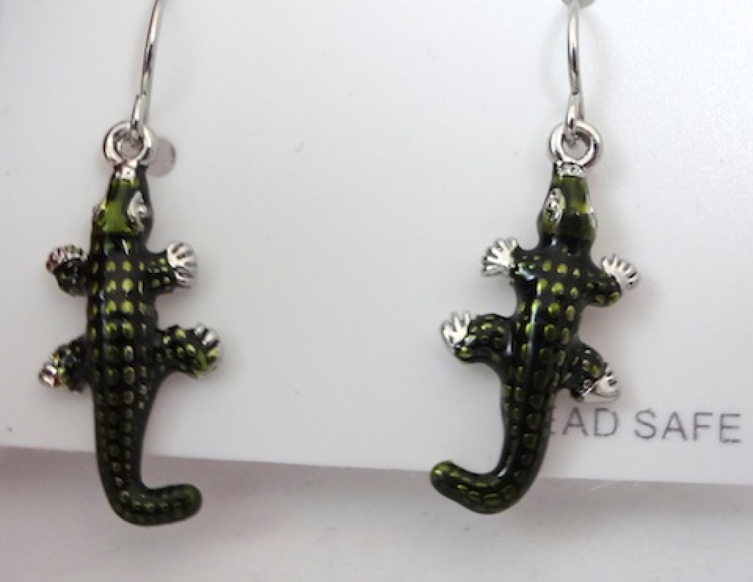 EFAS - FH Alligator Silver Earrings