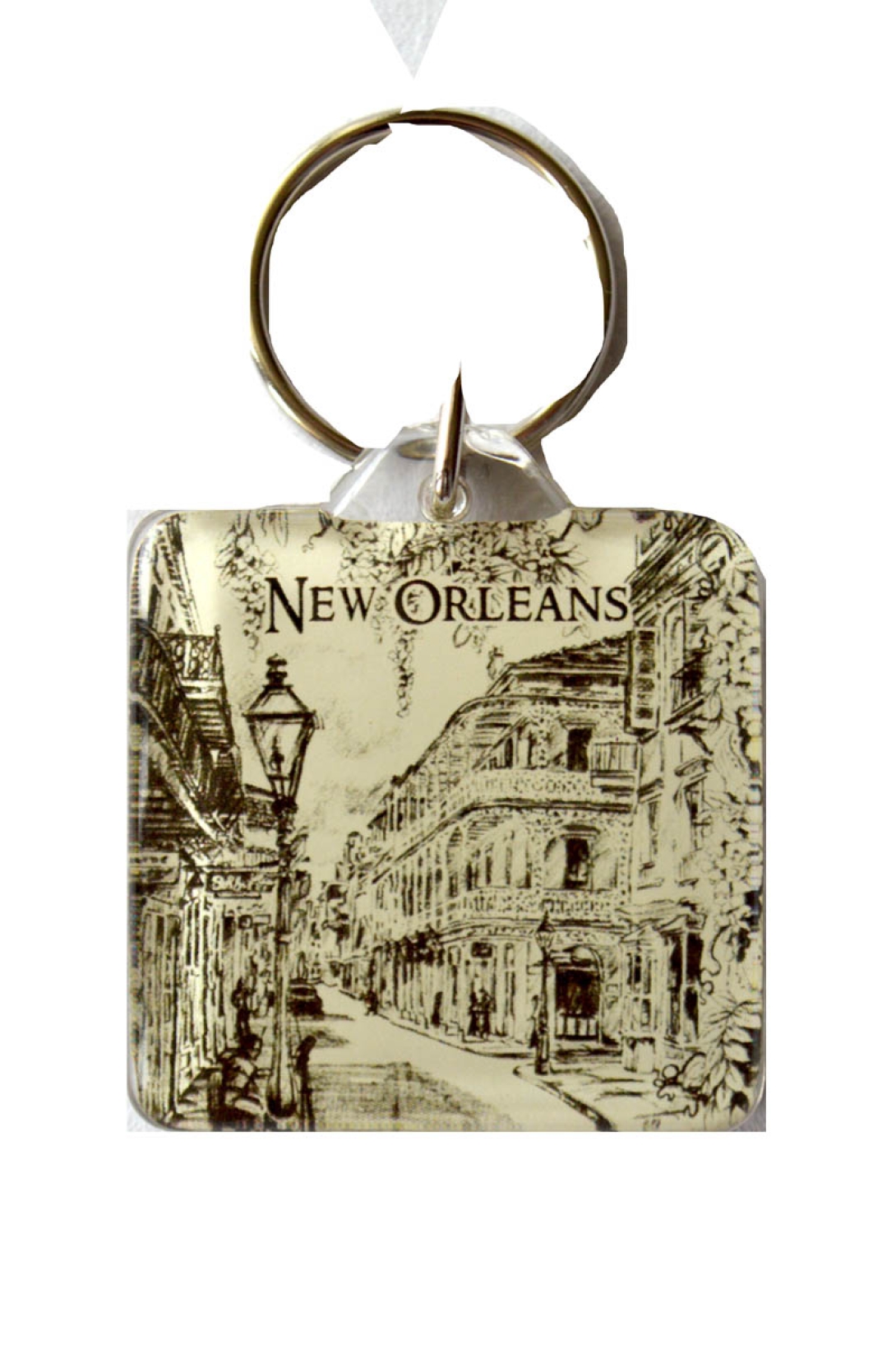 Street Scene Lucite Keyring