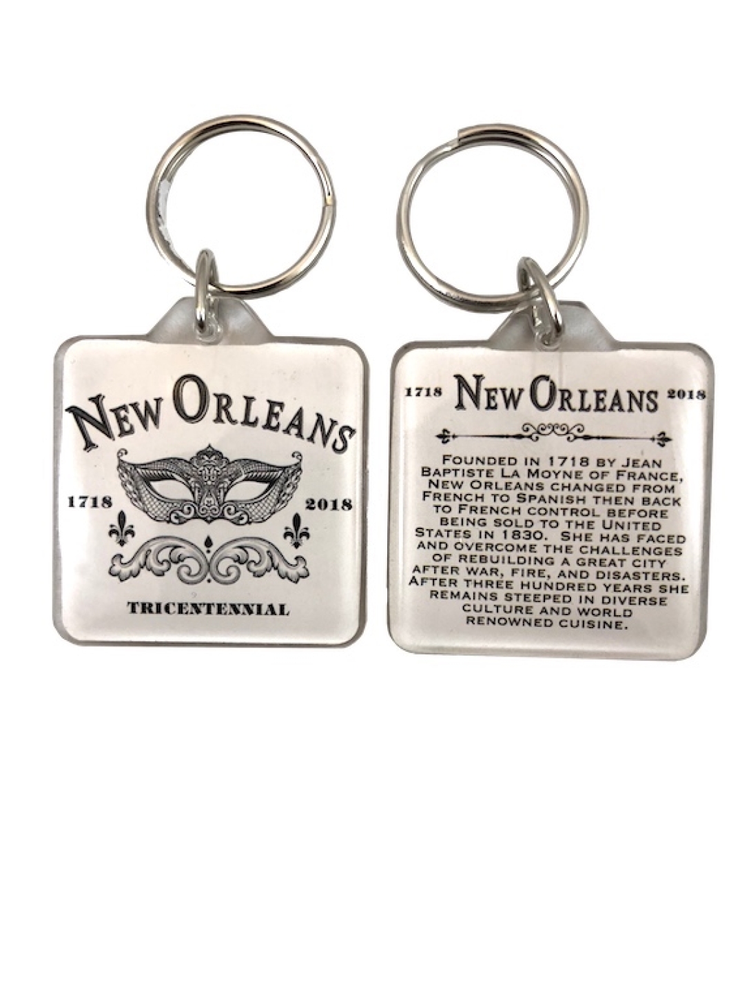 Tricentennial Lucite Keyring