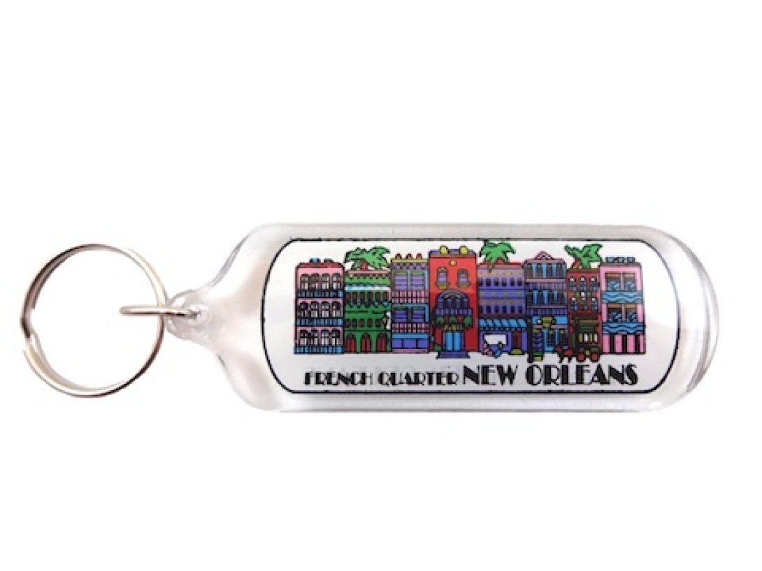 Buildings Lucite Keychain