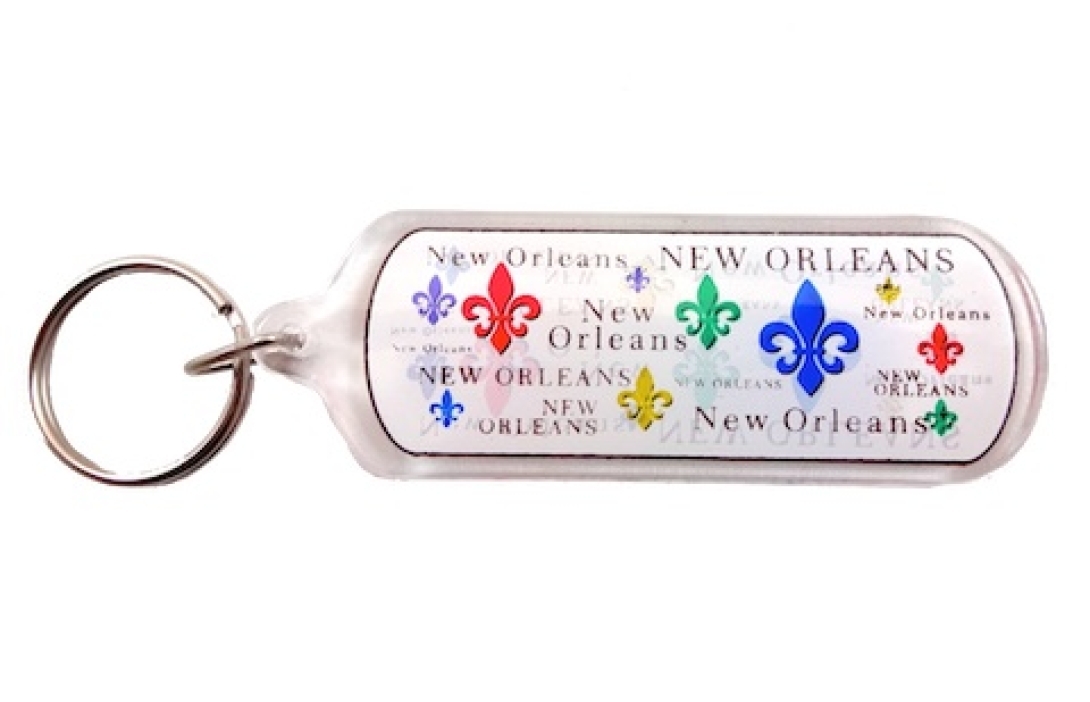 Fleur De Lis Lucite Keychain