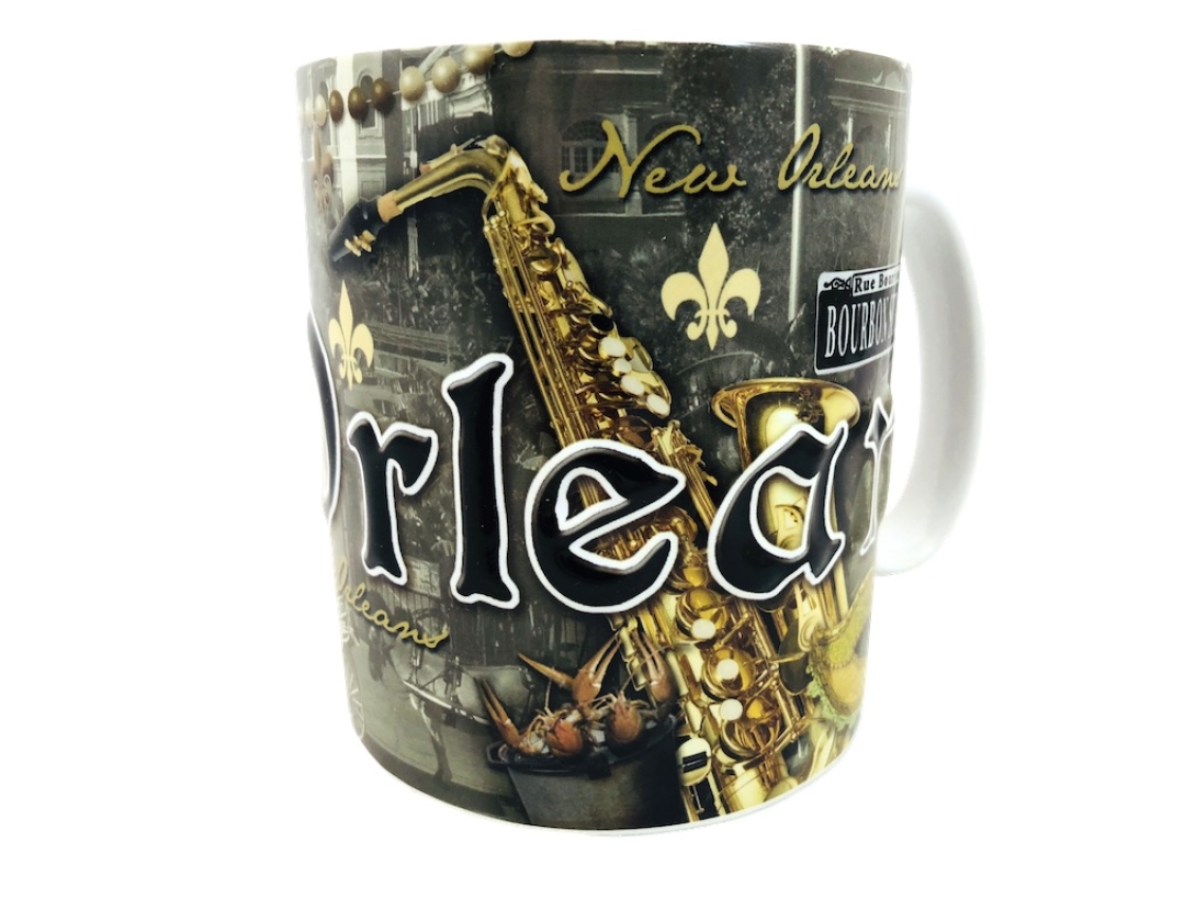 New Orleans Molded Brown Mug