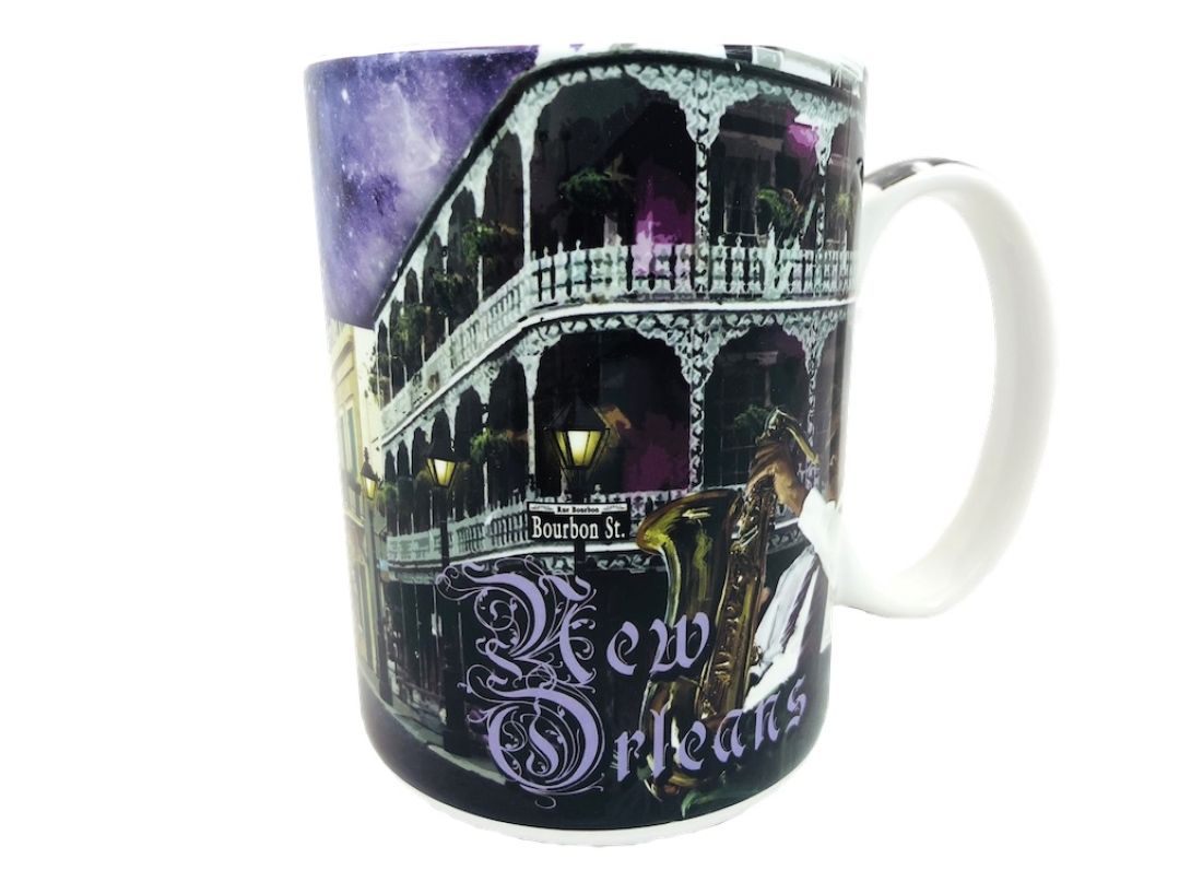 Painted Street Scene Large Mug