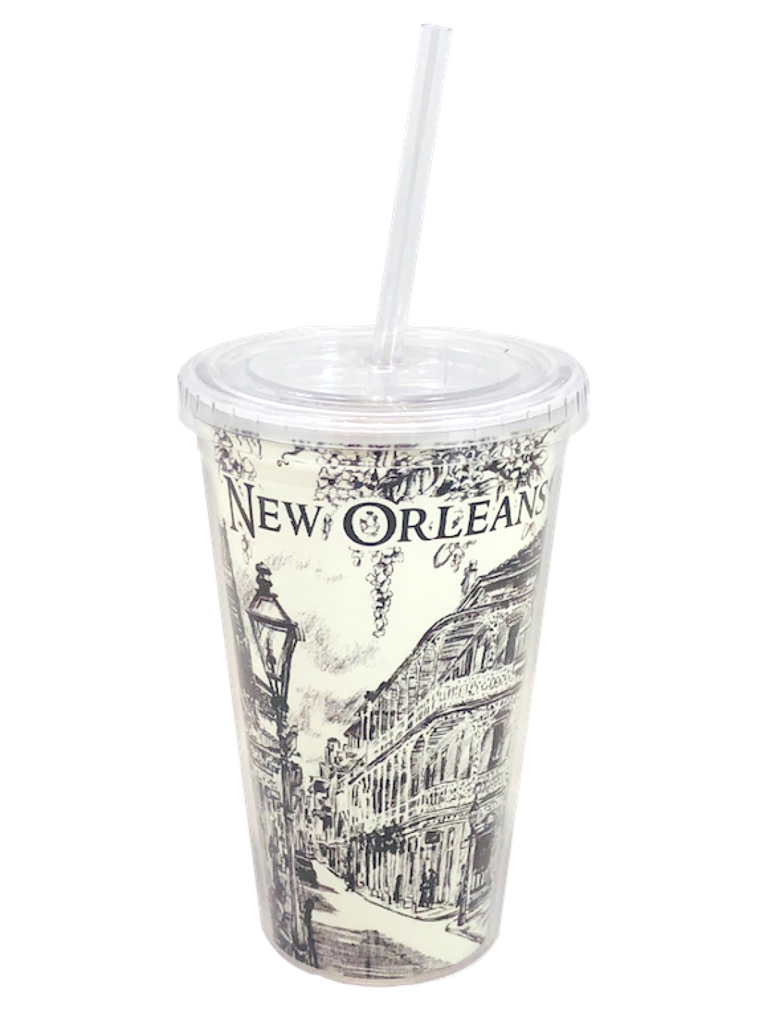 Street Scene Straw Cup