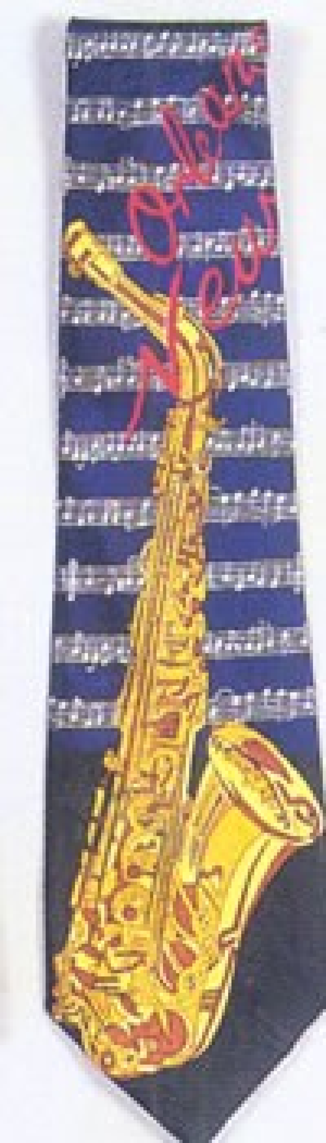 767blutie - Blue Tie with Large Sax - New Orleans