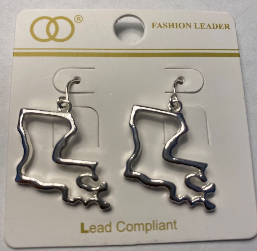 EFLSS - LA State FH Silver Earring