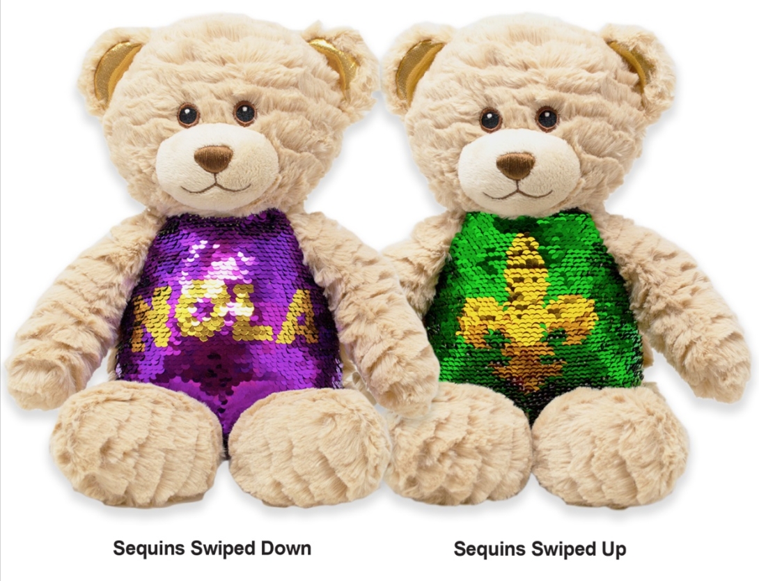 Plush Sequins Bear