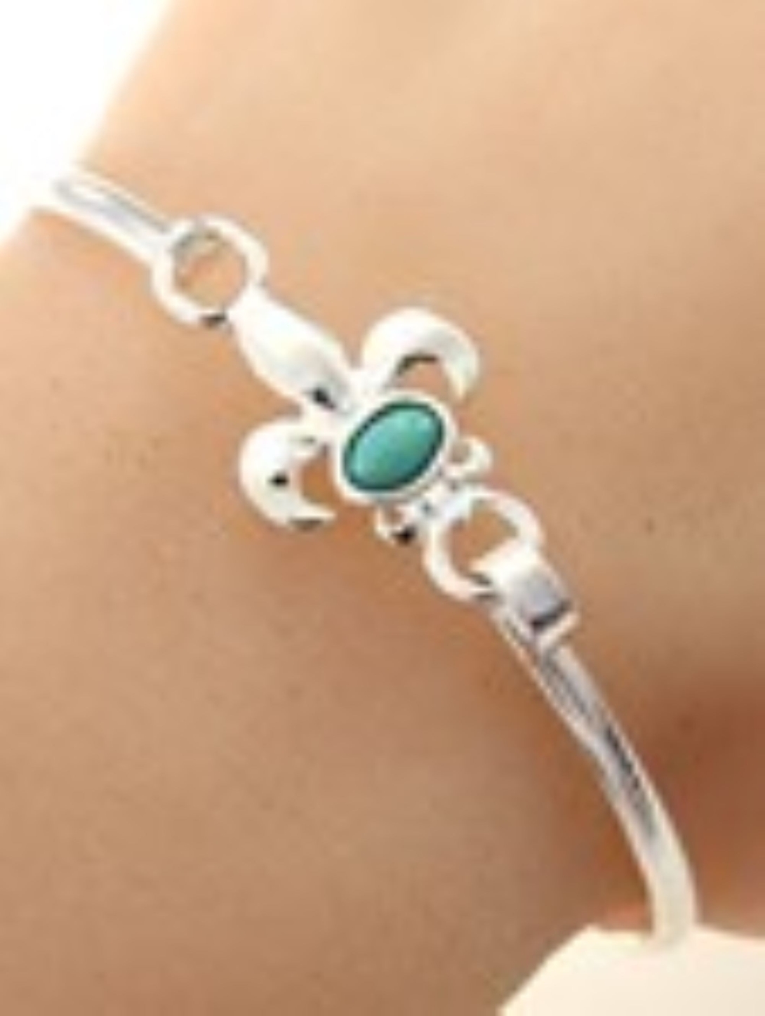 Silver FDL Turquoise Stone Bracelet