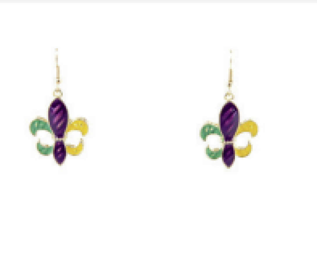 EFPGG - Purple Green and Gold FDL Earring