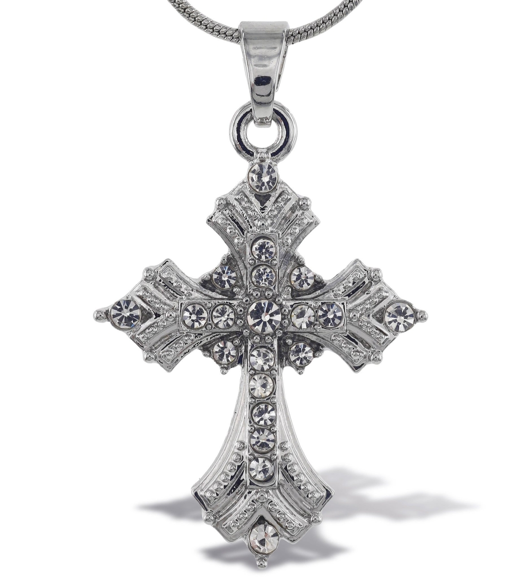 NSCS - Sparkling Cross Silver Necklace