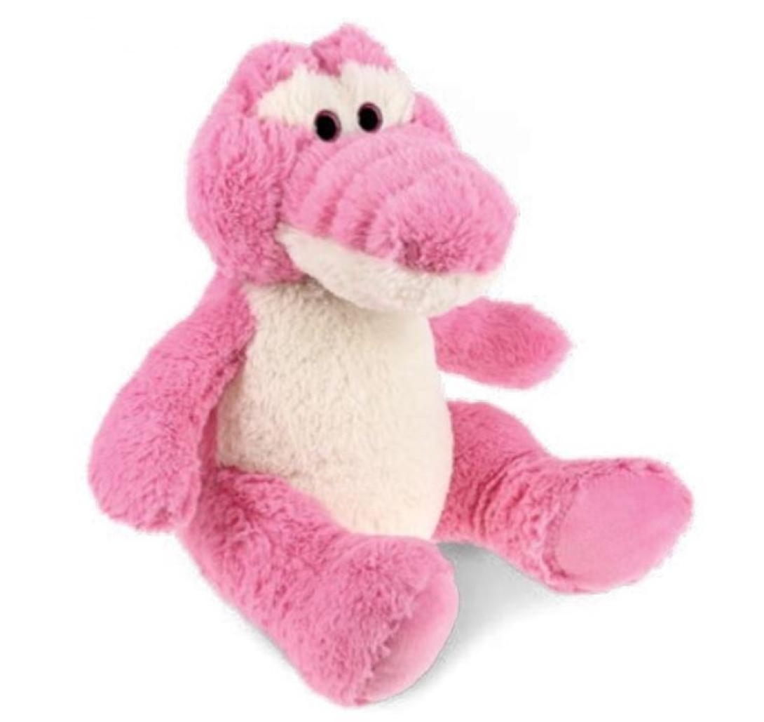 Plush Pink Sitting Alligator