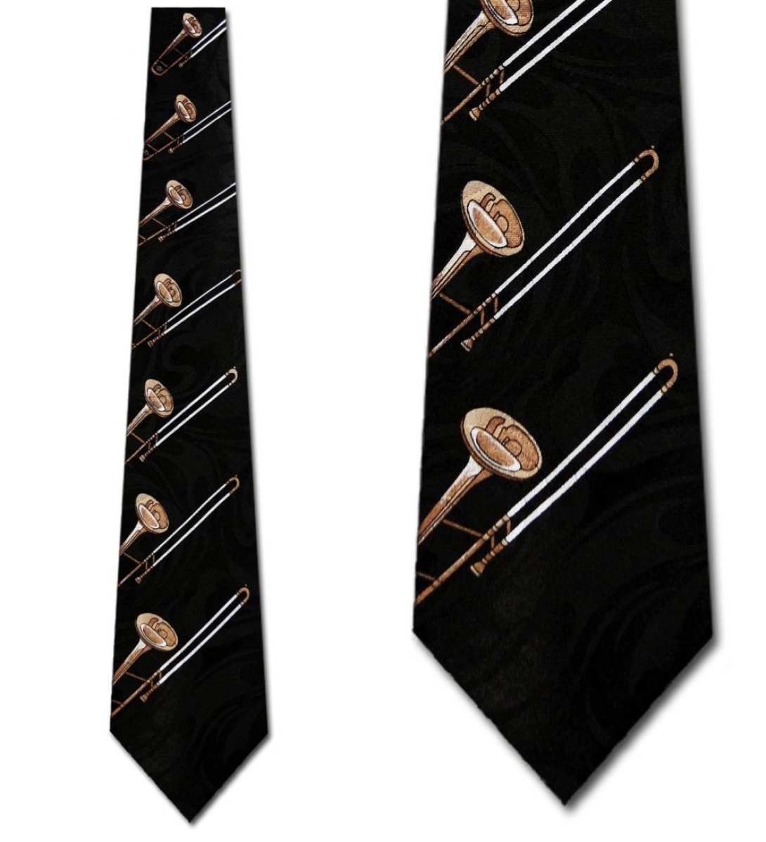 294tie - Black Tie with Trombones