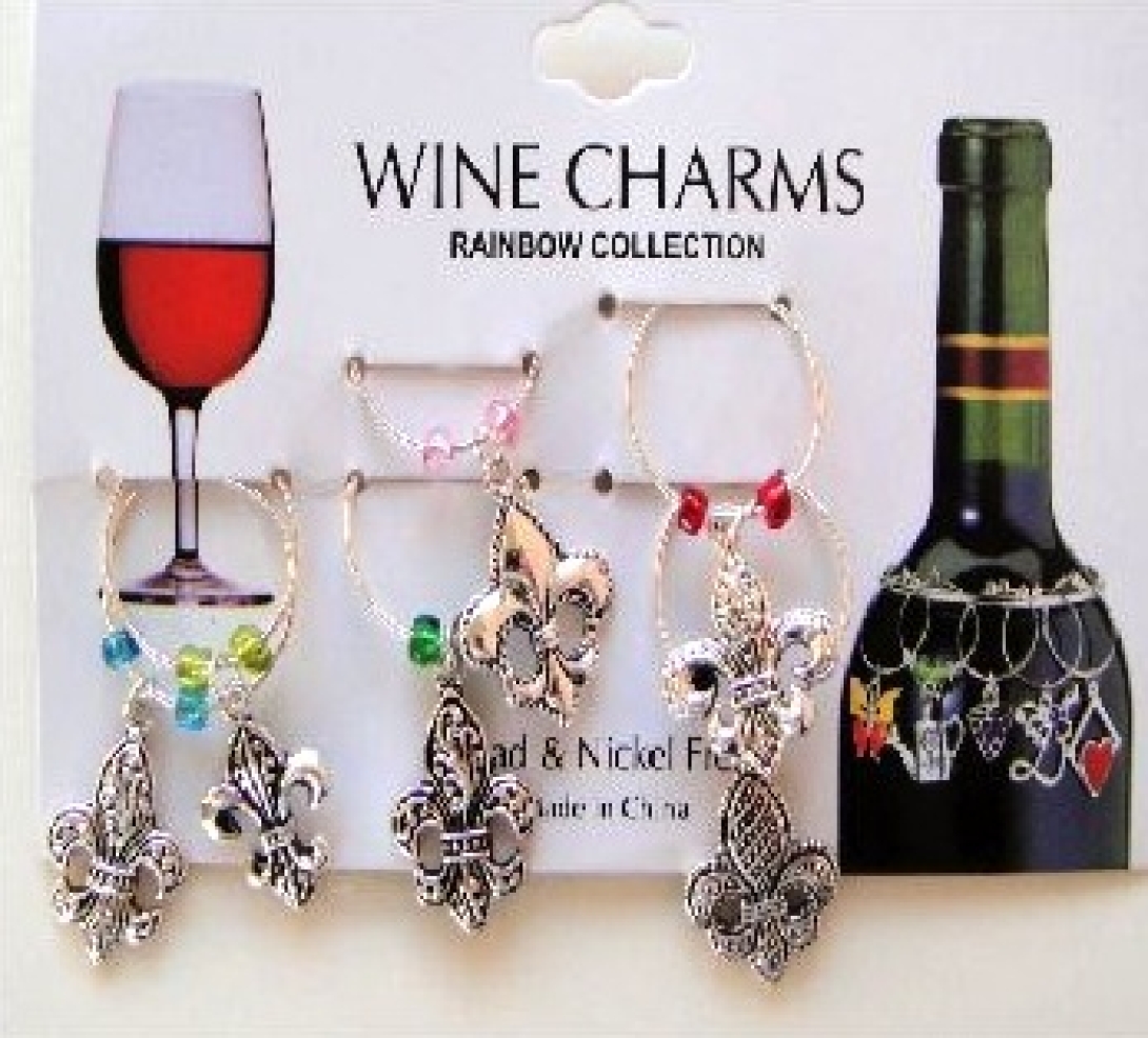 FDL Wine Charms with 6 Different Charms