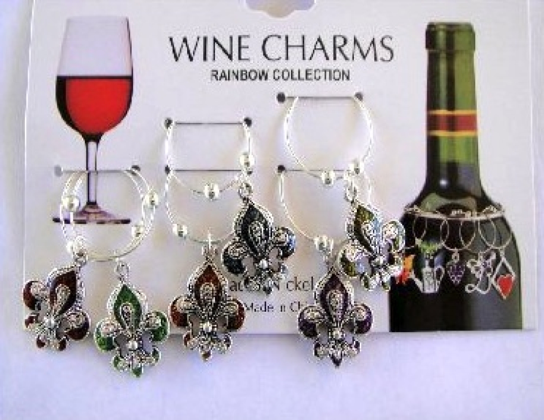 FDL Antique Colored Wine Charms 