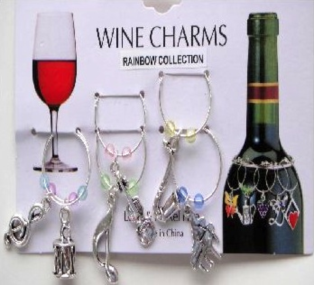 Wine Charms with Music Notes