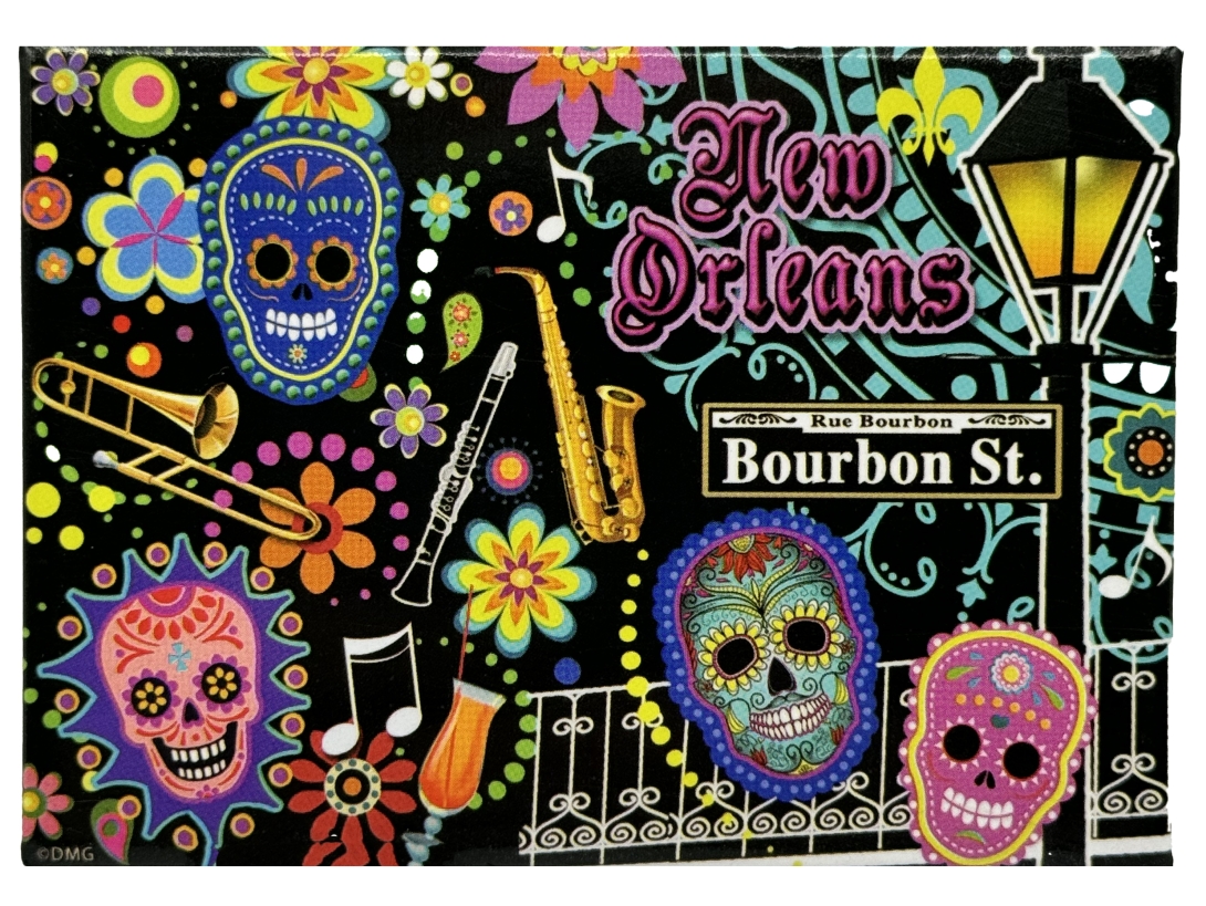 Sugar Skull Postcard Magnet