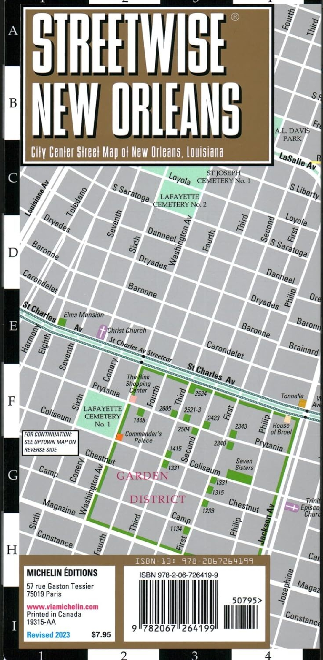 Streetwise New Orleans Map - Laminated City Center Street Map