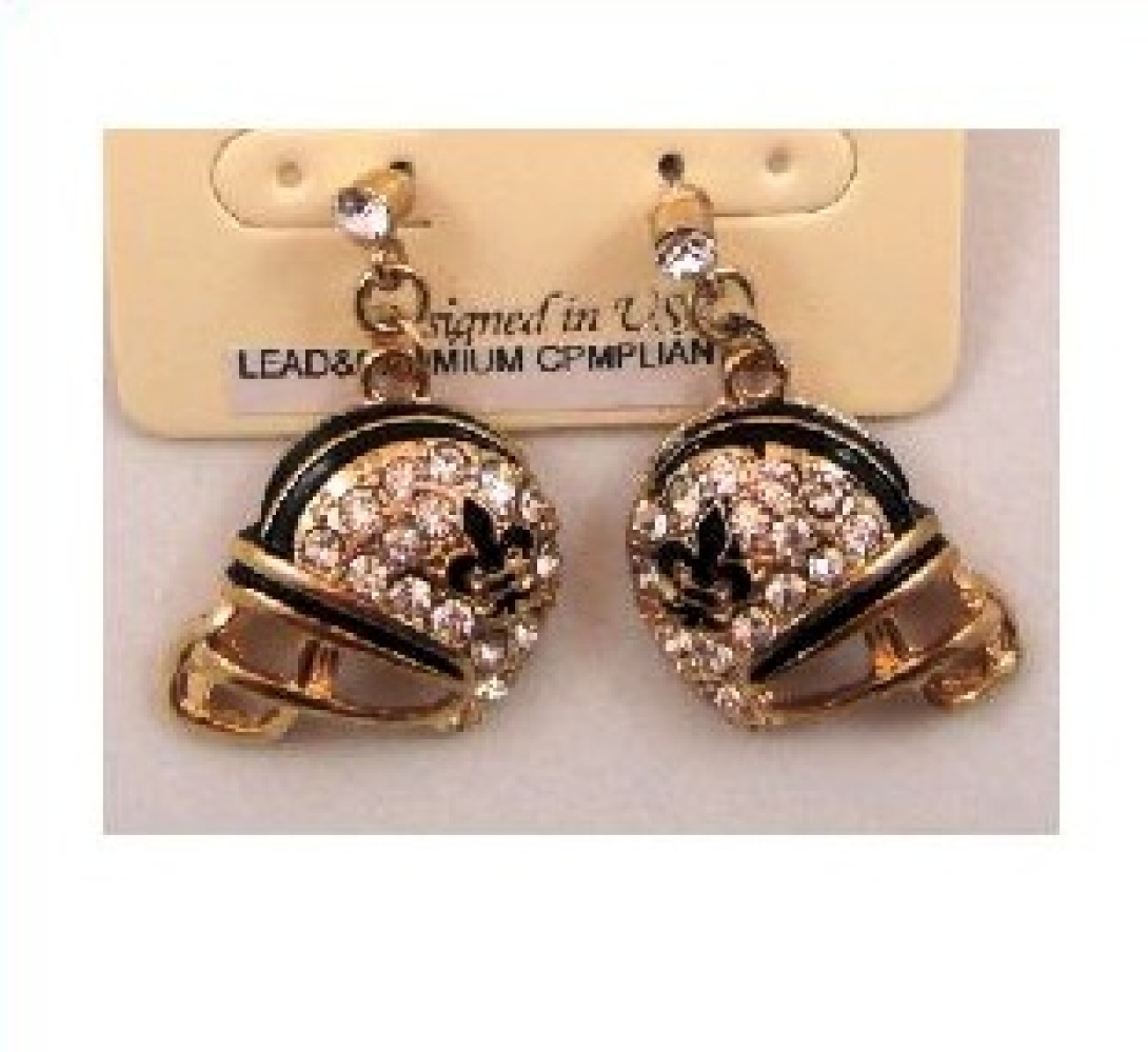 FDL Helmet Earrings Gold